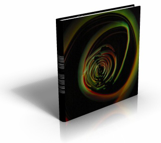 Buch „Durch Nacht zum Licht“, Einband mit leuchtenden Lichtspiralen